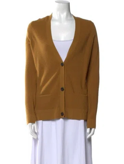 Pre-owned A.l.c Merino Wool V-neck Sweater In Brown