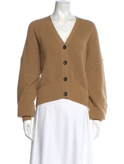 Pre-owned A.l.c Merino Wool V-neck Sweater In Neutral