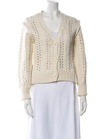 Pre-owned A.l.c Merino Wool V-neck Sweater W/ Tags In Neutral