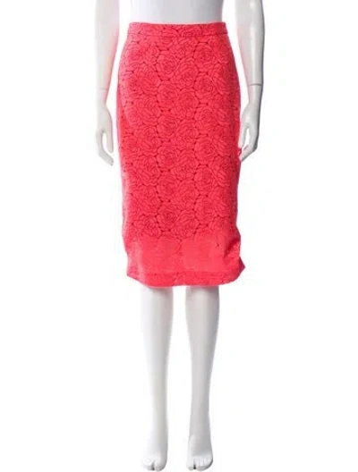 Pre-owned A.l.c Mesh Accents Knee-length Skirt In Pink