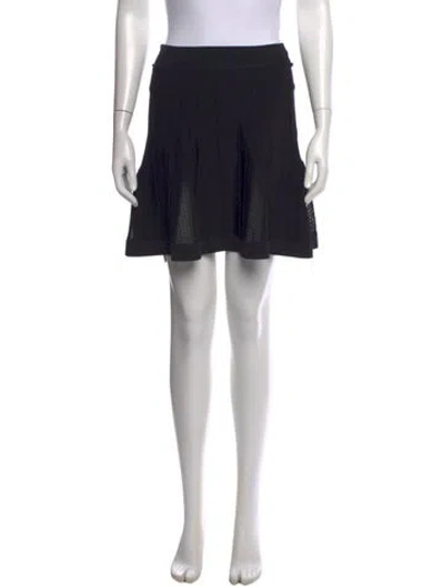 Pre-owned A.l.c Mesh Accents Mini Skirt In Black