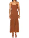 A.l.c Micky Midi Dress In Light Chesnut In Brown