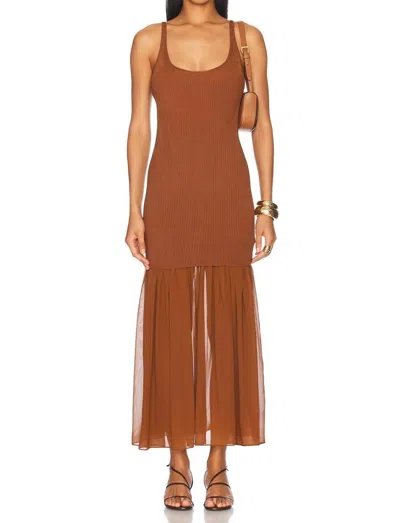 A.L.C MICKY DRESS IN LIGHT CHESTNUT