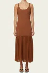 A.l.c Micky Midi Dress In Light Chesnut
