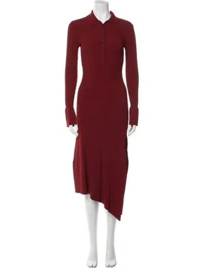 Pre-owned A.l.c Midi Length Dress In Burgundy