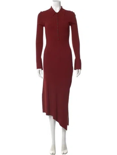 Pre-owned A.l.c Midi Length Dress In Burgundy
