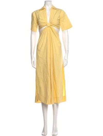 Pre-owned A.l.c Midi Length Dress In Yellow