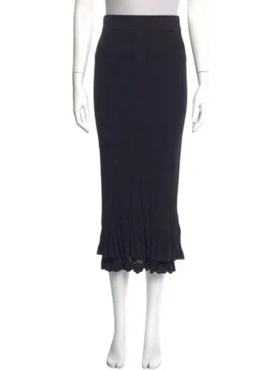 Pre-owned A.l.c Midi Length Skirt In Blue