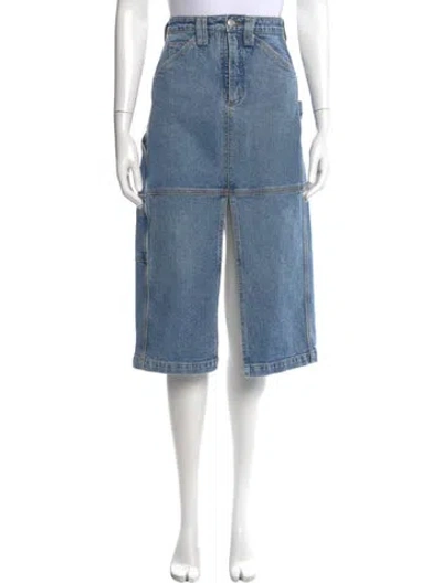 Pre-owned A.l.c Midi Length Skirt In Blue