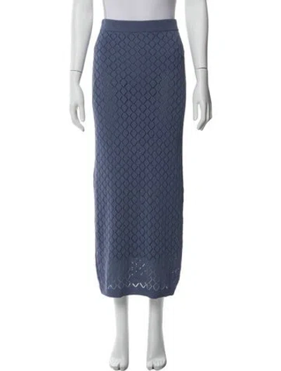 Pre-owned A.l.c Midi Length Skirt In Blue