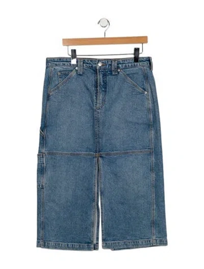 Pre-owned A.l.c Midi Length Skirt In Blue