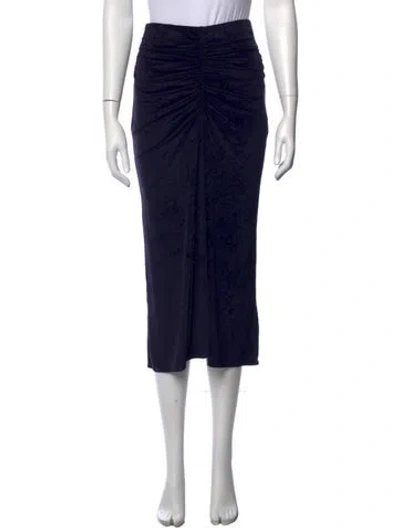 Pre-owned A.l.c Midi Length Skirt In Blue