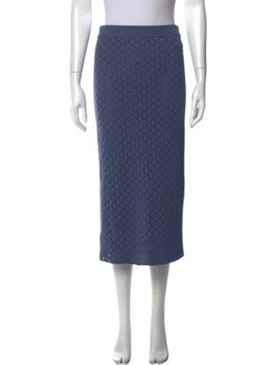 Pre-owned A.l.c Midi Length Skirt In Blue