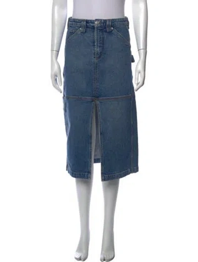 Pre-owned A.l.c Midi Length Skirt In Blue