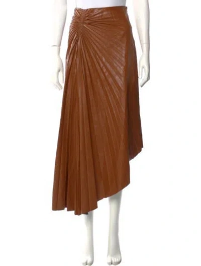 Pre-owned A.l.c Midi Length Skirt In Brown