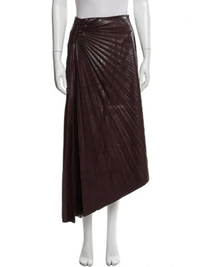Pre-owned A.l.c Midi Length Skirt In Brown