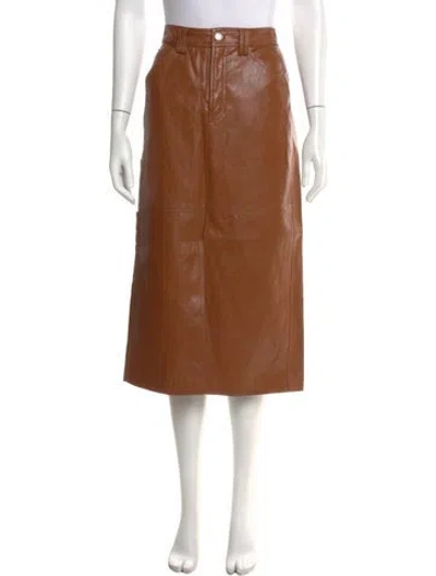 Pre-owned A.l.c Midi Length Skirt In Brown