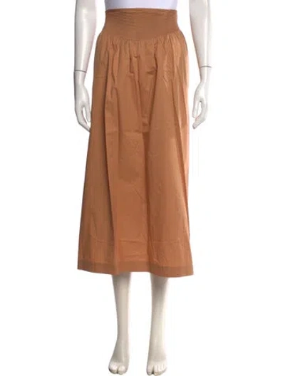 Pre-owned A.l.c Midi Length Skirt In Brown