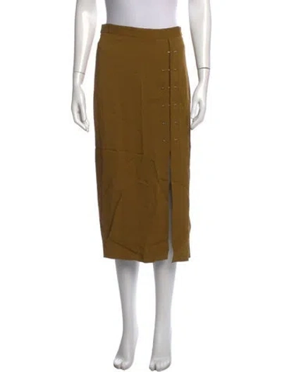 Pre-owned A.l.c Midi Length Skirt In Brown