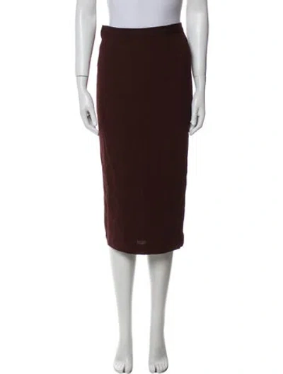 Pre-owned A.l.c Midi Length Skirt In Burgundy