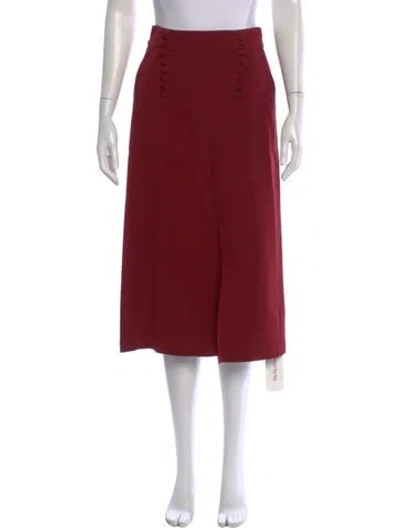 Pre-owned A.l.c Midi Length Skirt In Burgundy