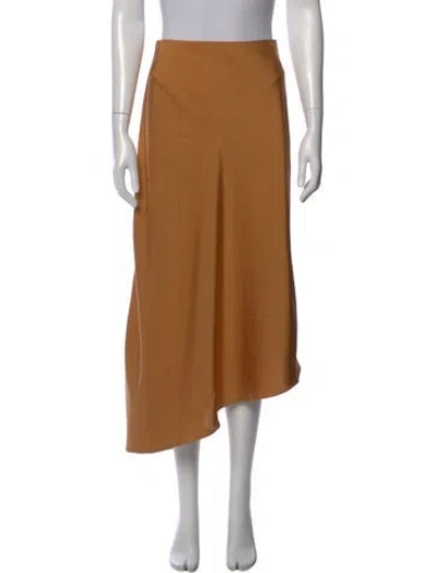 Pre-owned A.l.c Midi Length Skirt In Gold