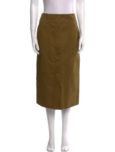 Pre-owned A.l.c Midi Length Skirt In Green