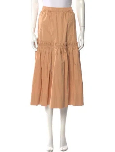 Pre-owned A.l.c Midi Length Skirt In Orange