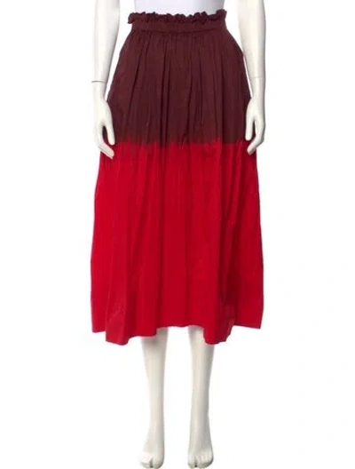 Pre-owned A.l.c Midi Length Skirt In Red