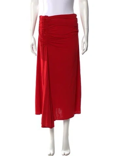 Pre-owned A.l.c Midi Length Skirt In Red
