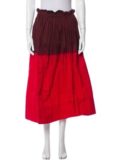 Pre-owned A.l.c Midi Length Skirt In Red