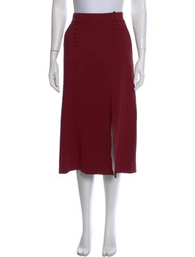 Pre-owned A.l.c Midi Length Skirt In Red