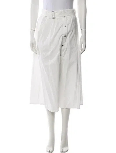 Pre-owned A.l.c Midi Length Skirt In White