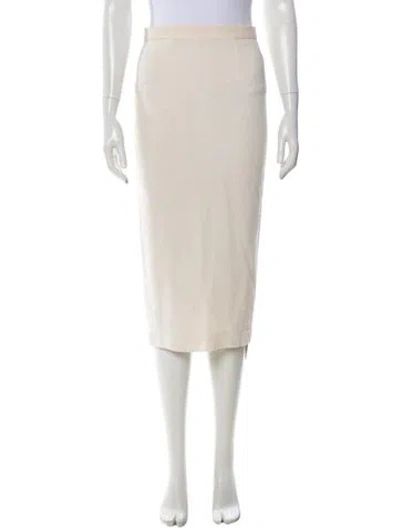 Pre-owned A.l.c Midi Length Skirt In White