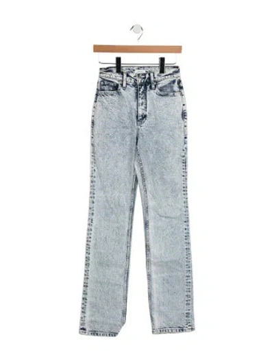Pre-owned A.l.c Mid-rise Straight Leg Jeans In Blue