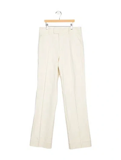 Pre-owned A.l.c Mid-rise Straight Leg Jeans In White