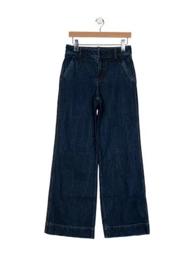 Pre-owned A.l.c Mid-rise Wide Leg Jeans In Blue