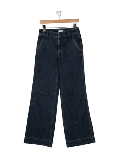 Pre-owned A.l.c Mid-rise Wide Leg Jeans In Blue