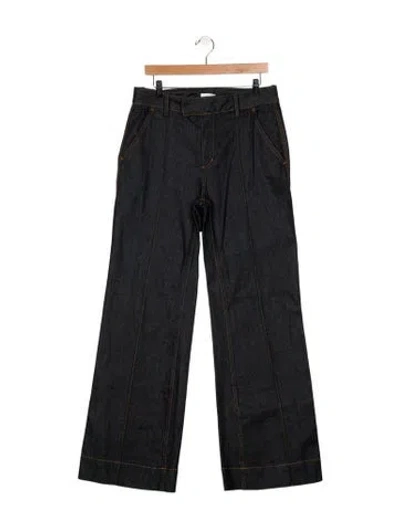 Pre-owned A.l.c Mid-rise Wide Leg Jeans In Blue