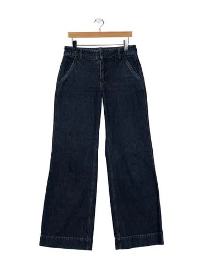 Pre-owned A.l.c Mid-rise Wide Leg Jeans In Blue