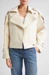 A.l.c Miles Oversized Stretch Cotton Jacket In Green