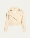 A.l.c Miles Oversized Stretch Cotton Jacket In Light Limestone