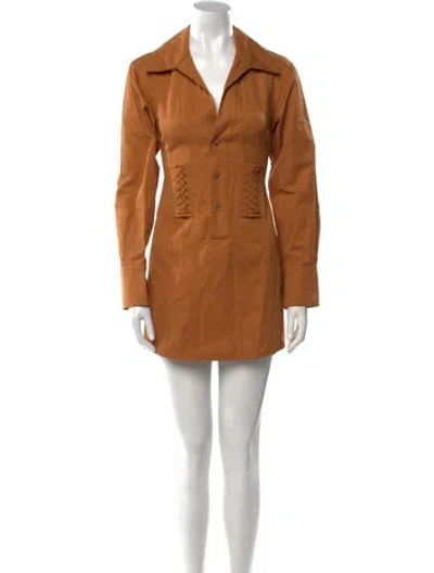 Pre-owned A.l.c Mini Dress In Brown