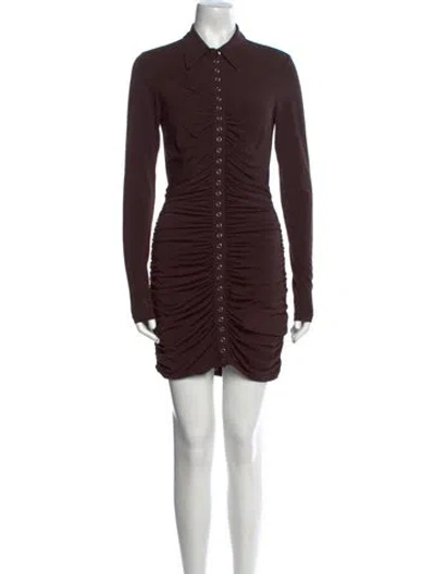 Pre-owned A.l.c Mini Dress In Brown