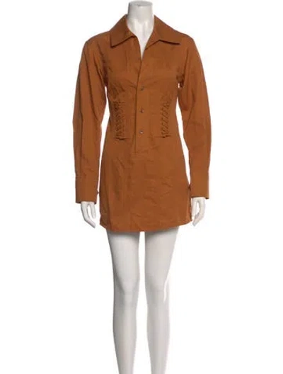 Pre-owned A.l.c Mini Dress In Brown