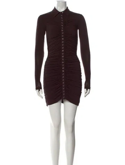 Pre-owned A.l.c Mini Dress In Brown