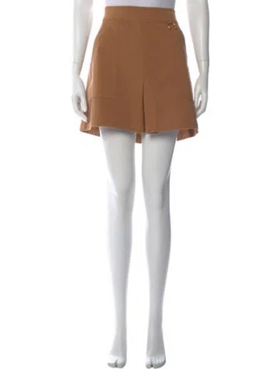Pre-owned A.l.c Mini Skirt In Brown