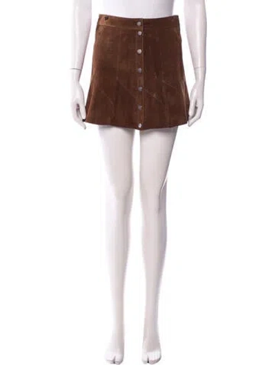Pre-owned A.l.c Mini Skirt In Brown