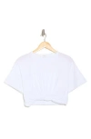 A.l.c . Mini Twist Cotton Crop Top In White