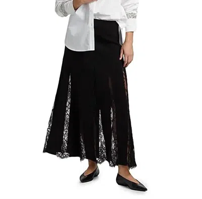 A.l.c Mira Lace A-line Maxi Skirt In Black In Animal Print